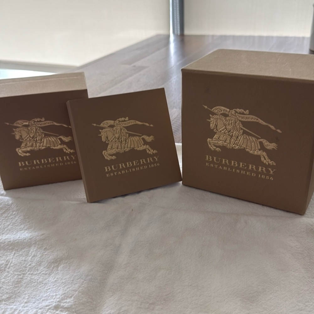 Burberry watch box with booklet care instructions